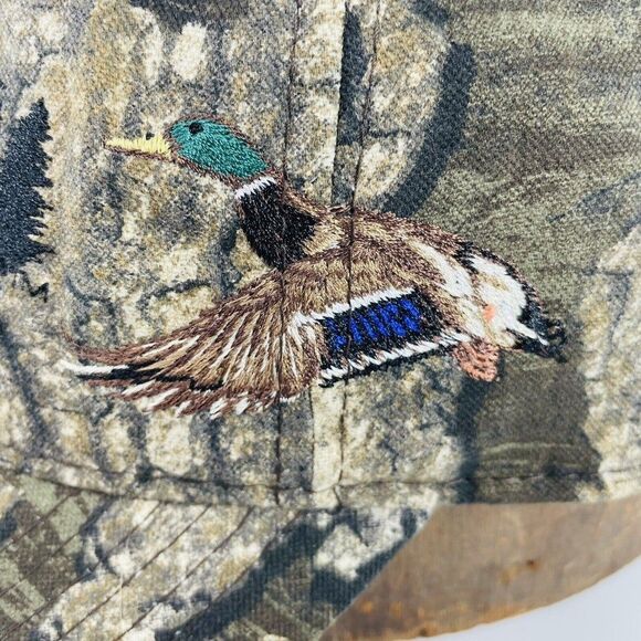 Scheels Outfitters Camo Strapback Trucker Hat Hunting Ball Cap Embroidered Duck - Picture 4 of 12